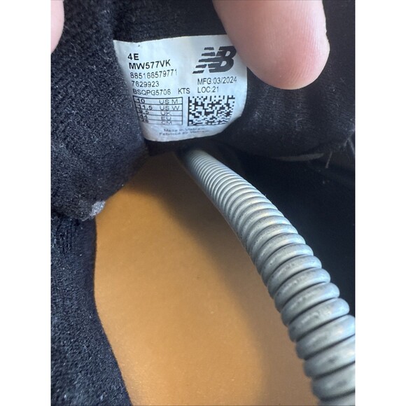 New Balance 577 Men Shoes Size 10 4E Walking DSL-2 Black MW577VK Hook Loop - Picture 10 of 11